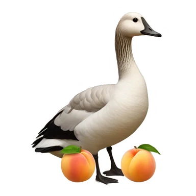 Goose and a peach sticker