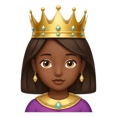 royal girl chid with dark skin sticker