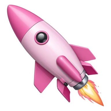 mix light pink dark pink and white girly phone rocket sticker