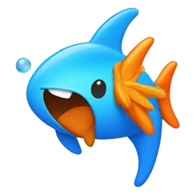 Una estrella de mar con color azul y naranja  sticker