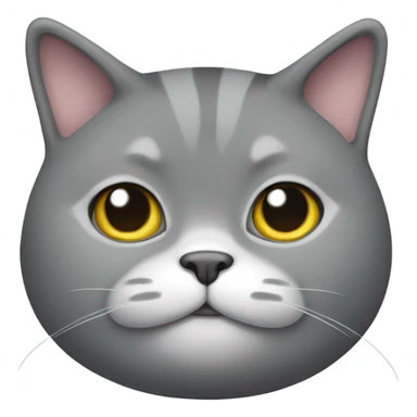 gray fat cat sticker