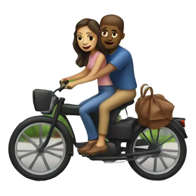 Girl riding her husband around town sticker