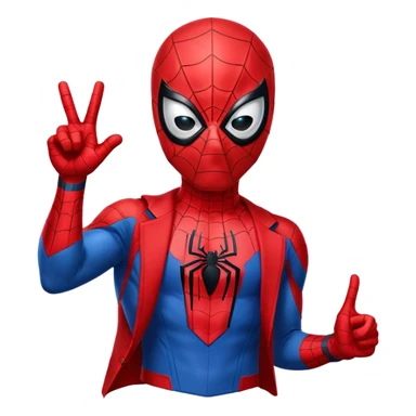 Spiderman haciendo OK sticker
