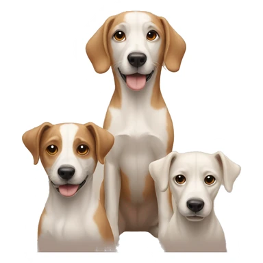 three dogs sticker