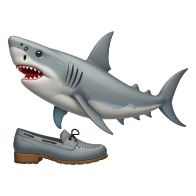 Puedes hacer un tiburón con zapatos sticker