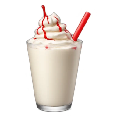 Milkshake tall with a red logo sticker