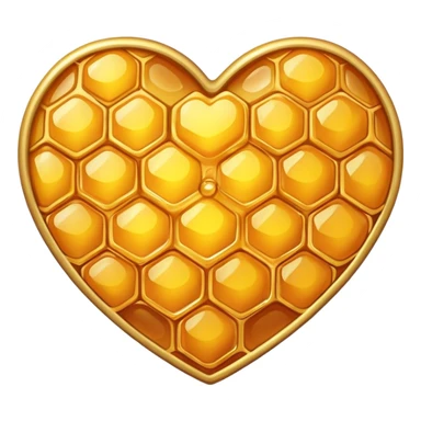 Honey-comb heart sticker