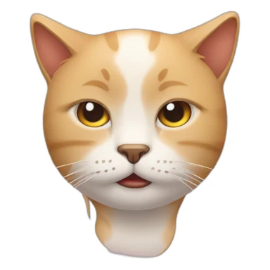 cat sweat face hot sticker