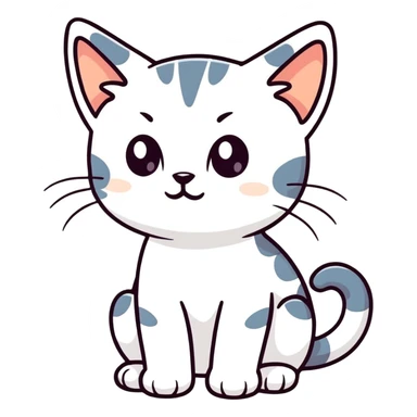 Kitten with 3 feet sticker