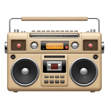 beige boombox sticker