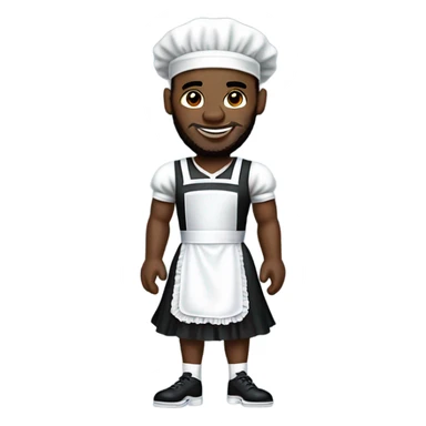 LeBron in maid outfit  sticker