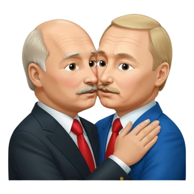 lukashenko and putin kiss sticker