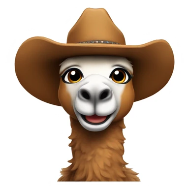 Cowboy llama sticker