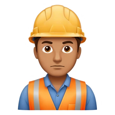 builder photorealistic serious sticker
