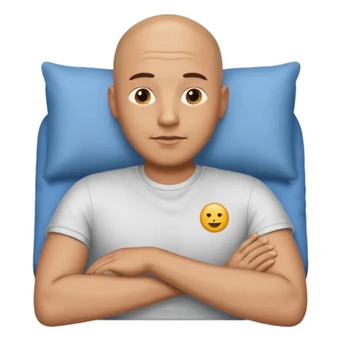 nap time laying down bald man with z emoji add shirt sticker