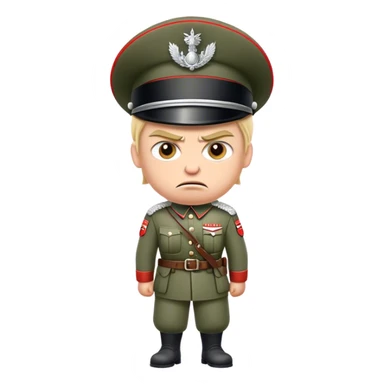 An angry norwegian soldier. full height sticker