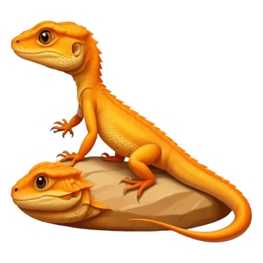 orange lizard sticker