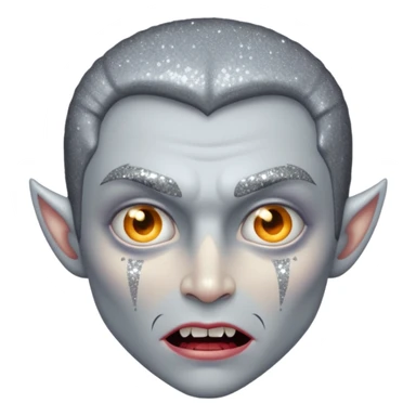 glitter gray dent vampire  sticker