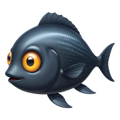 Hero Cute Black Fish sticker