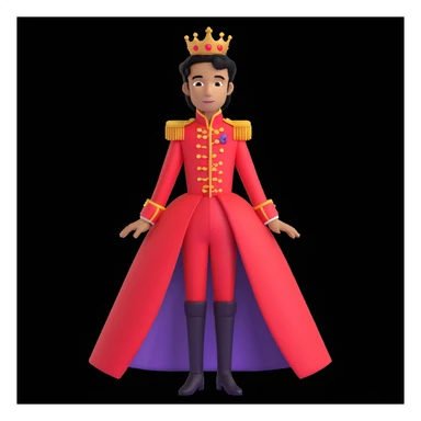 prince in red dress, royaqle background sticker