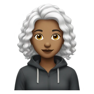 White hair girl  sticker