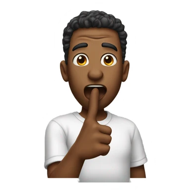 a man sticks out his tongue and makes a horn gesture with his hands sticker