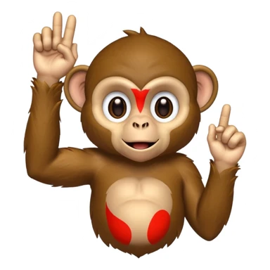 monkey flipping me off sticker