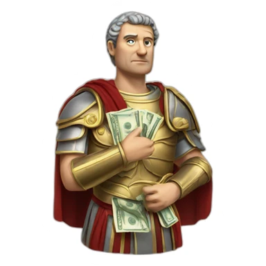rome imperator with cash in hands sticker