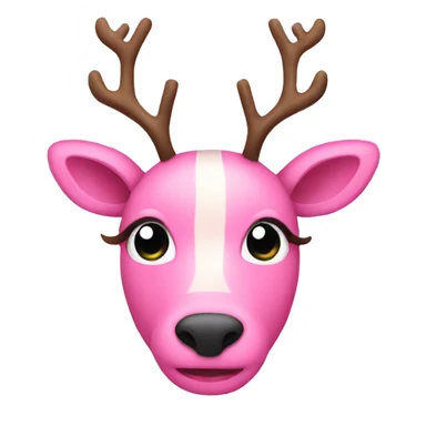 Pink reindeer  sticker