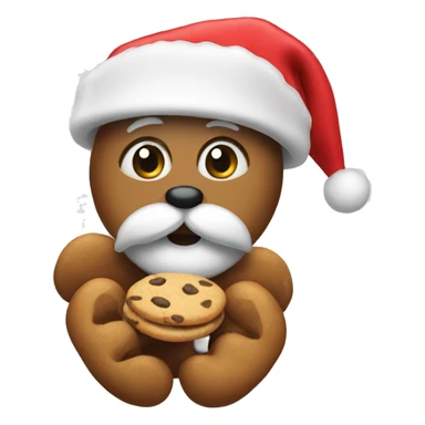 Santa claws with cookies sticker