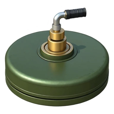 military green flat realistic anti-personnel mine sticker