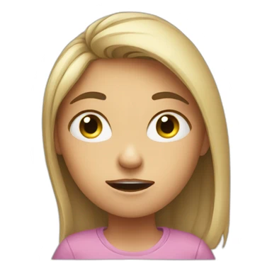 a girl making faces when she ignores someone sticker