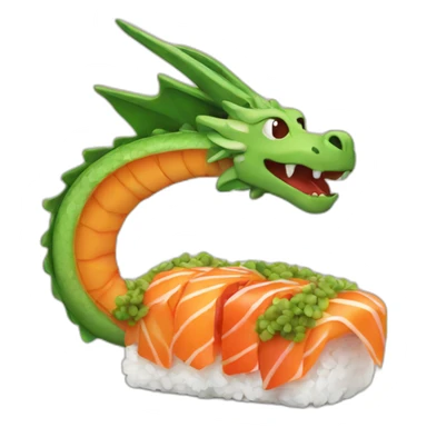 Dragon sushi sticker