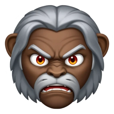 Black silver Leon head angry dark  sticker