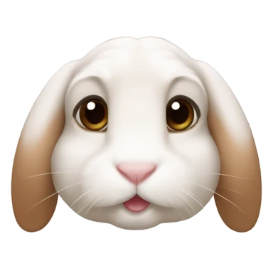 lop bunny with brown nose sticker