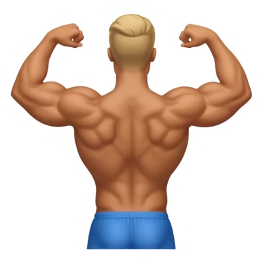 Man with back arched sticker