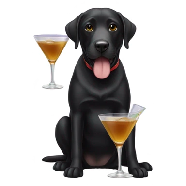 Blck lab drinking martini  sticker
