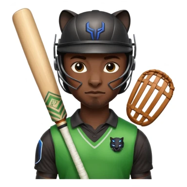 Black Panther in cricket sticker