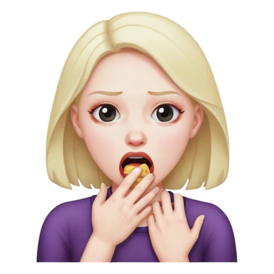 A lady choking themselves sticker