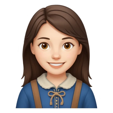 brunette scandinavian girl with scandinavian clothes sticker