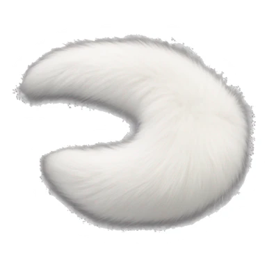 white fox fur tail sticker