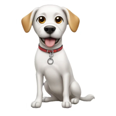 dog on a sport station sticker