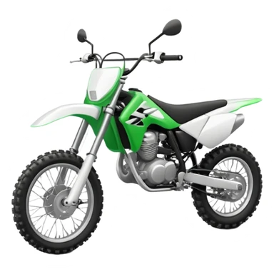 Dirt bike blanche et verte sticker