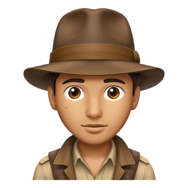  wearing Indiana Jones hat sticker
