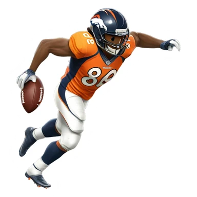 NFL football player, Denver broncos, touchdown   sticker