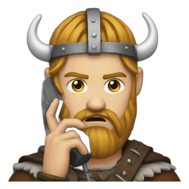Sad Viking on phone sticker