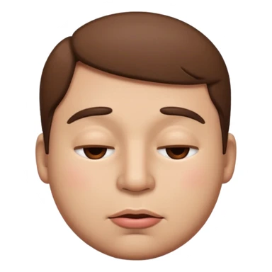 A male emoji with big fat lips with it’s eyes closed not smiling with n sticker