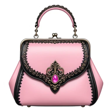 pink and black gothic purse sticker