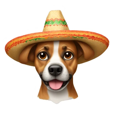 Dog in a Mexican hat  sticker