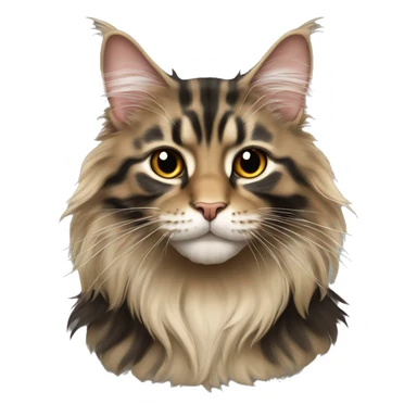 tan and black tabby maine coon sticker